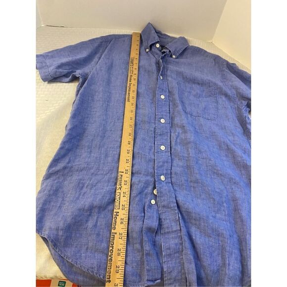 Brooks Brothers 346 button shirt small S 100% linen chambray - Picture 5 of 5